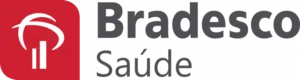 Loga da Bradesco Saúde no site Grupo FLM Planos de Saúde